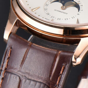 Master Ultra Thin Moonphase 1362520 ZF 39MM RG White Dial Brown Leather Strap A925 V3 - Image 6