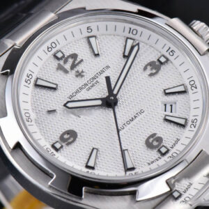Overseas 47040 MKF 42MM White Textured Dial Leather Strap 9015 - Image 20