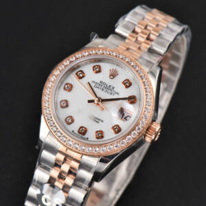 DateJust 28MM Ladies WF RG/SS Diamond MOP Dial Diamond Marker Jubilee Bracelet A2236 - Image 2