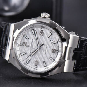 Overseas 47040 MKF 42MM White Textured Dial Leather Strap 9015 - Image 22