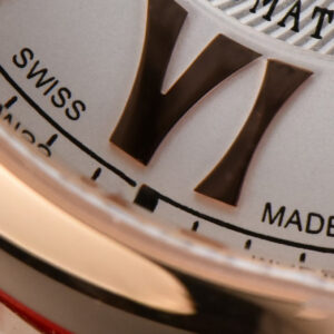 Happy Sport Automatic RG/SS 33mm HWF White Dial Red Leather Starp A2892 - Image 10