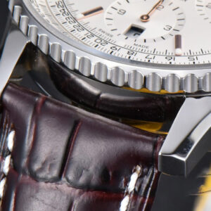Navitimer B01 43mm BLSF White Dial Black Leather Strap A7750 - Image 24
