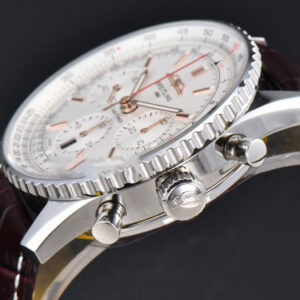 Navitimer B01 43mm BLSF White Dial Black Leather Strap A7750 - Image 25