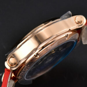 Happy Sport Automatic RG 33mm HWF White Dial Red Leather Starp A2892 - Image 13