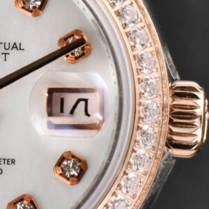 DateJust 28MM Ladies WF RG/SS Diamond MOP Dial Diamond Marker Jubilee Bracelet A2236 - Image 7
