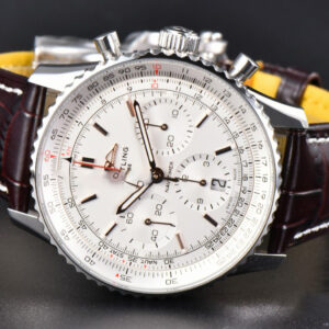 Navitimer B01 43mm BLSF White Dial Black Leather Strap A7750 - Image 27