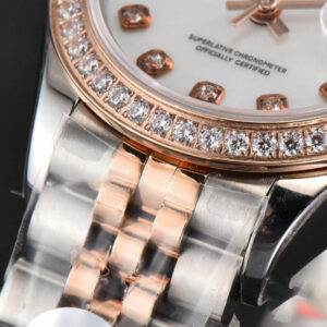 DateJust 28MM Ladies WF RG/SS Diamond MOP Dial Diamond Marker Jubilee Bracelet A2236 - Image 8