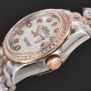 DateJust 28MM Ladies WF RG/SS Diamond MOP Dial Diamond Marker Jubilee Bracelet A2236 - Image 9