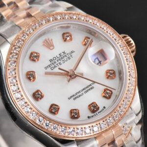DateJust 28MM Ladies WF RG/SS Diamond MOP Dial Diamond Marker Jubilee Bracelet A2236 - Image 10