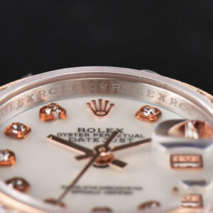 DateJust 28MM Ladies WF RG/SS Diamond MOP Dial Diamond Marker Jubilee Bracelet A2236 - Image 11