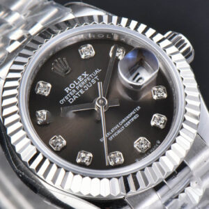 DateJust 28MM WF Gray Dial Diamond Marker Jubilee Bracelet A2671 - Image 8