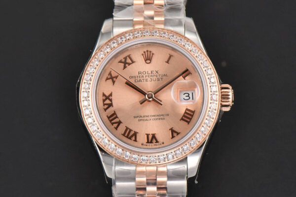 DateJust 28MM Ladies WF RG/SS Diamond RG Dial Roma Marker Jubilee Bracelet A2236