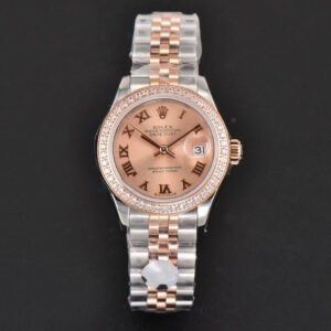 DateJust 28MM Ladies WF RG/SS Diamond RG Dial Roma Marker Jubilee Bracelet A2236 - Image 2