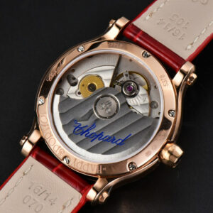 Happy Sport Automatic RG 33mm HWF White Dial Red Leather Starp A2892 - Image 22