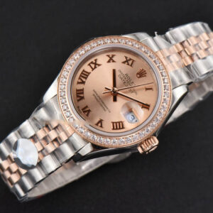 DateJust 28MM Ladies WF RG/SS Diamond RG Dial Roma Marker Jubilee Bracelet A2236 - Image 3