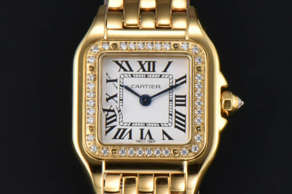 Panthère Secrete Ladies 22mm YG BVF White Dial Diamond Bezel YG Bracelet Ronda Quartz