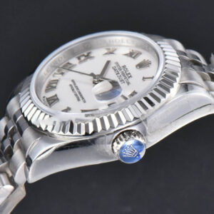 DateJust 28MM WF White Dial Lume Marker Jubilee Bracelet A2671 - Image 7