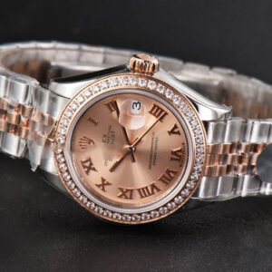 DateJust 28MM Ladies WF RG/SS Diamond RG Dial Roma Marker Jubilee Bracelet A2236 - Image 14