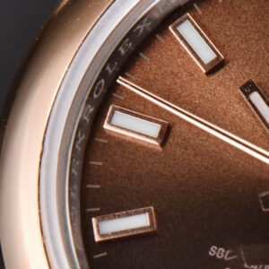 DateJust 28MM Ladies WF RG/SS Smooth Bezel Brown Dial Jubilee Bracelet A2236 - Image 4