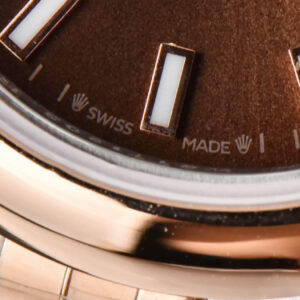 DateJust 28MM Ladies WF RG/SS Smooth Bezel Brown Dial Jubilee Bracelet A2236 - Image 6