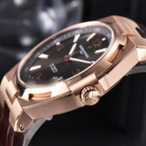 Overseas 47040 MKF 42MM RG Brown Dial Leather Strap 9015 - Image 3