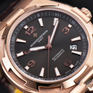 Overseas 47040 MKF 42MM RG Brown Dial Leather Strap 9015 - Image 4