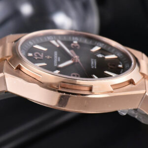 Overseas 47040 MKF 42MM RG Brown Dial Leather Strap 9015 - Image 5