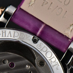 Happy Sport Automatic RG/SS 33mm HWF White Dial Grape Leather Starp A2892 - Image 27