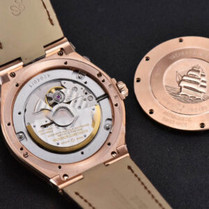 Overseas 47040 MKF 42MM RG Brown Dial Leather Strap 9015 - Image 15