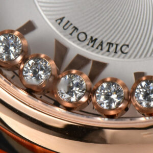 Happy Sport Automatic RG/SS 33mm HWF White Dial Orange Leather Starp A2892 - Image 13