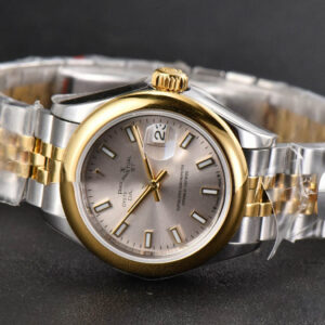 DateJust 28MM Ladies WF YG/SS Smooth Bezel Silver Dial Jubilee Bracelet A2236 - Image 5