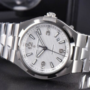 Overseas 47040 MKF 42MM White Textured Dial SS Bracelet 9015 - Image 9