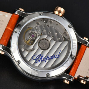 Happy Sport Automatic RG/SS 33mm HWF White Dial Orange Leather Starp A2892 - Image 26