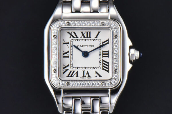 Panthère Secrete Ladies 22mm SS BVF Diamond Bezel White Dial SS Bracelet Ronda Quartz