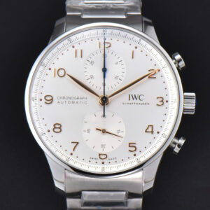 Portuguese IW371604 ZF 41MM White Dial RG Markers SS Bracelet A96355