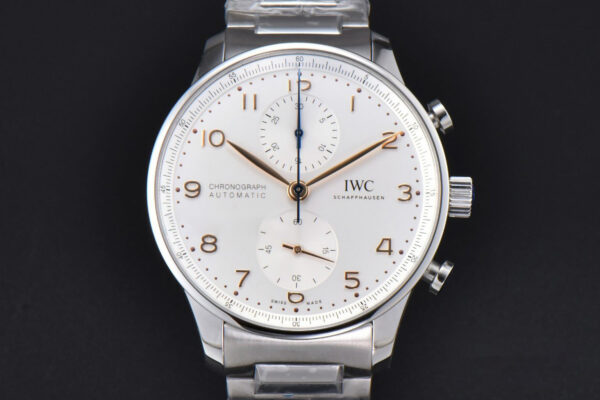 Portuguese IW371604 ZF 41MM White Dial RG Markers SS Bracelet A96355