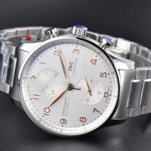 Portuguese IW371604 ZF 41MM White Dial RG Markers SS Bracelet A96355 - Image 15