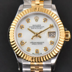 DateJust 28MM Ladies WF YG/SS MOP Dial Diamond Marker Jubilee Bracelet A2236