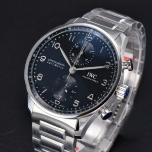 Portuguese IW371609 ZF 41MM Black Dial SS Bracelet A96355 - Image 7