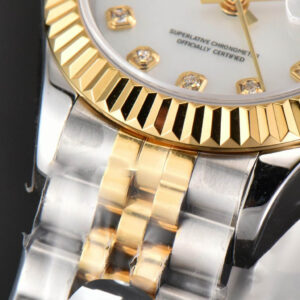 DateJust 28MM Ladies WF YG/SS MOP Dial Diamond Marker Jubilee Bracelet A2236 - Image 9