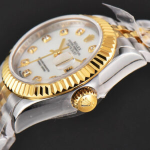 DateJust 28MM Ladies WF YG/SS MOP Dial Diamond Marker Jubilee Bracelet A2236 - Image 10