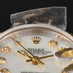 DateJust 28MM Ladies WF YG/SS MOP Dial Diamond Marker Jubilee Bracelet A2236 - Image 12
