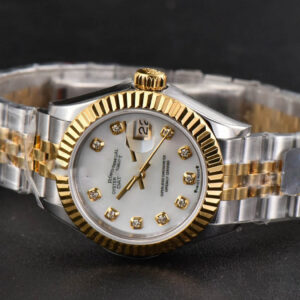 DateJust 28MM Ladies WF YG/SS MOP Dial Diamond Marker Jubilee Bracelet A2236 - Image 14