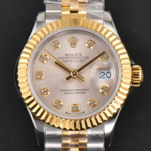 DateJust 28MM Ladies WF YG/SS Silver Dial Diamond Marker Jubilee Bracelet A2236