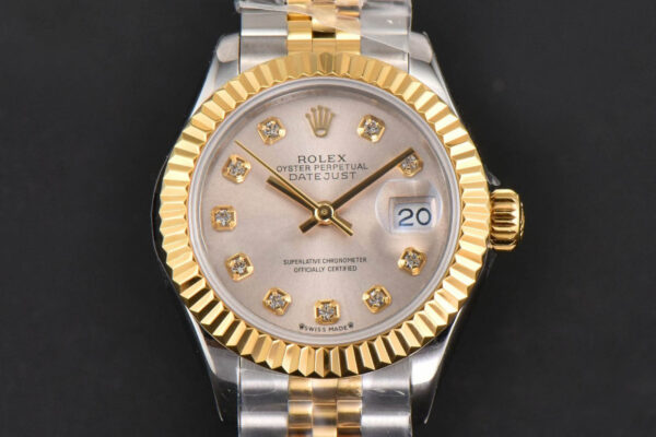 DateJust 28MM Ladies WF YG/SS Silver Dial Diamond Marker Jubilee Bracelet A2236