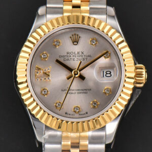 DateJust 28MM Ladies WF YG/SS Silver Dial Diamond Roma Marker Jubilee Bracelet A2236