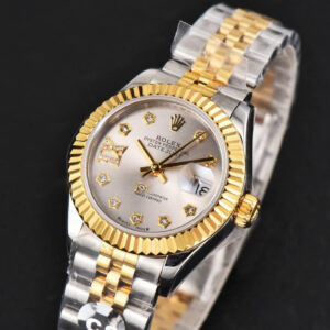 DateJust 28MM Ladies WF YG/SS Silver Dial Diamond Roma Marker Jubilee Bracelet A2236 - Image 3