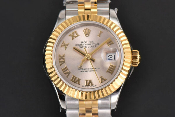 DateJust 28MM Ladies WF YG/SS Silver Dial Roma Marker Jubilee Bracelet A2236
