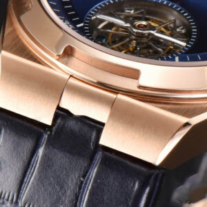 Overseas Tourbillon 6000V 42.5mm RG BBRF Blue Dial Black Leather Strap Tourb - Image 2