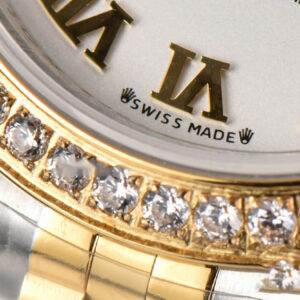 DateJust 28MM Ladies WF YG/SS Diamond White Dial Roma Marker Jubilee Bracelet A2236 - Image 6
